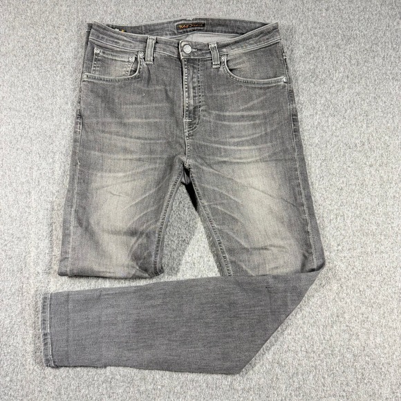 Nudie Jeans Co Denim - Nudie Jeans Co Womens Hightop Tilde Gray Slim Fit Denim Jeans Faded Wash 32x30